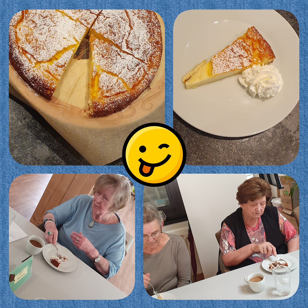 Zur Kaffeestunde bei der Tagespflege, gibt es einen leckeren Joghurtkuchen