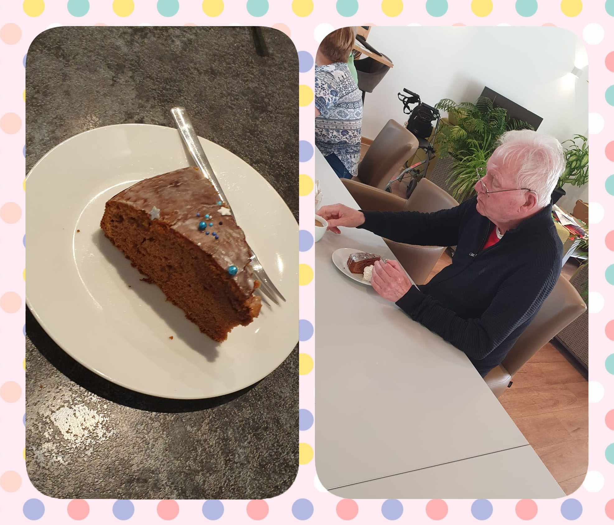 Zur Stärkung ein leckerer Schockoladenkuchen, nach einem ausgiebigen Spaziergang!