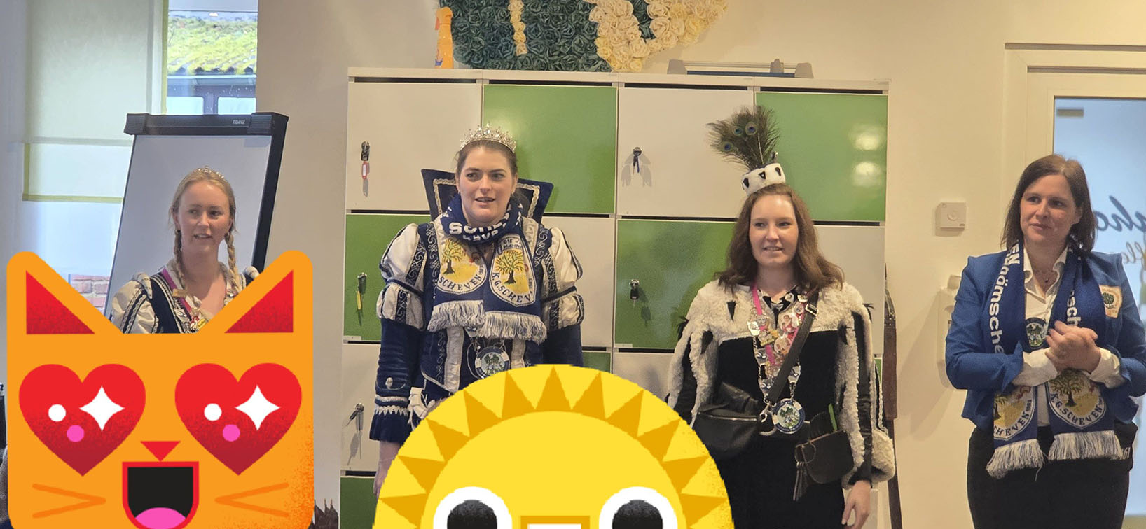 Das Schevener Dreigestirn KG Scheven "Die Jecke vom Hahnebömsche" zu Besuch in der Tagespflege